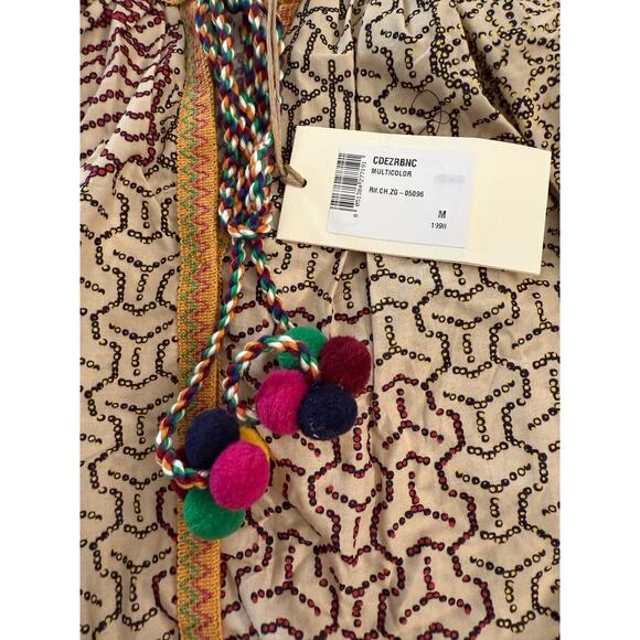 DX COLLECTION Italy Boho Print Blouse/Jacket/Shirt Women's Sz M NEW - Picture 5 of 10